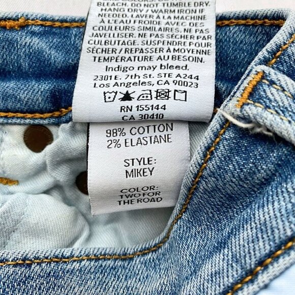 BOYISH MIKEY HIGH RISE BUTTON FLY RAW CROPPED LEG JEANS - 26 - Picture 11 of 11